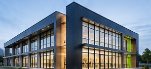 Referencia visual de edificio comercial